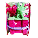 Brinquedo Infantil Balde De Praia Kit 8 Pçs Brincar Areia
