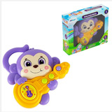 Brinquedo Infantil Bebê Musical Macaquinho Com Luz Som Cor Colorido Personagem Macaco