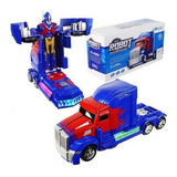Brinquedo Infantil Caminhão Optimus Prime Transformers Robô