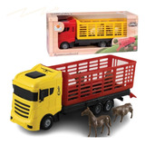 Brinquedo Infantil Caminhao Truck Com Cavalos
