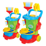 Brinquedo Infantil Carrinho De Limpeza Educativo Profissão