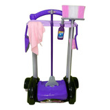 Brinquedo Infantil Carrinho Kit De Limpeza Vassoura Magica