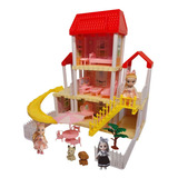 Brinquedo Infantil Casa De Boneca Dy Villa Luxury Sylvan Cor Verde escuro