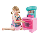 Brinquedo Infantil Cozinha Completa Menina Rosa
