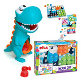 Brinquedo Infantil Educativo Encaixe Cor E Dino Papa Tudo