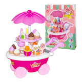 Brinquedo Infantil Meninas Carrinho De Sorvete Sons E Luzes