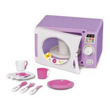 Brinquedo Infantil Microondas 1 0 C Som Calesita Tateti Cor Rosa