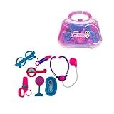 Brinquedo Infantil Mini Doutora Menina Rosa Com Maleta Acessórios Pakitoys