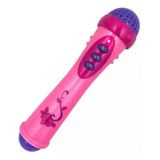 Brinquedo Infantil Musical Microfone Rosa Luz Som Divertido
