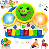 Brinquedo Infantil Piano Tambor Com Luz