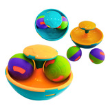 Brinquedo Infantil Pião Gira Ball Chocalho Para Bebêcolorido