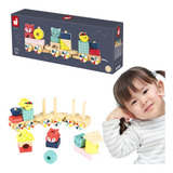 Brinquedo Infantil Trem Montar E Encaixar Divertido Janod