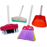 Brinquedo Infantil Vassoura Nylon pelo rodo Pá Kit 4 Pecas