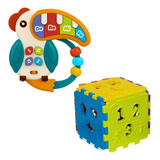 Brinquedo Interativo Colorido Cubo Didático