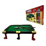 Brinquedo Jogo Mini Mesa De Bilhar Snooker Sinuca Infantil Cor Do Tecido Verde escuro