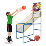 Brinquedo Kit Completo Cesta De Basquete Infantil Aro Bola