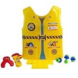 BRINQUEDO KIT CONSTRUTOR COM COLETE INFANTIL DE PLÁSTICO COM 11 PEÇAS