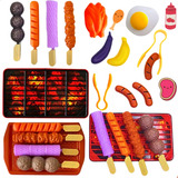 Brinquedo Kit Cozinha Infantil Churrasco Espeto Churrasqueir