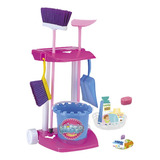 Brinquedo Kit De Limpeza Infantil Vassoura Pá E Rodo