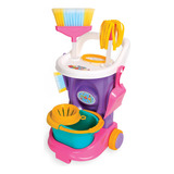 Brinquedo Kit Limpeza Infantil Criança Vassoura Pá Baldinho