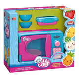 Brinquedo Kit Microondas Le Chef Com Luz E Som Usual