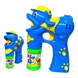 Brinquedo Lança Bolhas De Sabão Cachorrinho Arminha C Agua Cor Azul