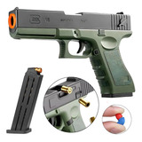 Brinquedo Lançador Atira Dardo Glock Solta Capsula Realista