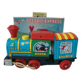 Brinquedo Lata Antigo locomotiva Modern Toys C60 Caixa