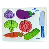 Brinquedo Legumes De Cortar Com Velcro Em Madeira Educativo