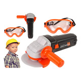 Brinquedo Lixadeira Elétrica C Óculos Ferramentas Infantil