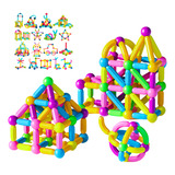Brinquedo Magnético Educativo Bloco De Montar Geométrico 3d