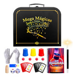 Brinquedo Maleta Kit Mega Magicas Livro Varinha 22 Truques