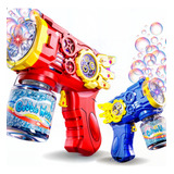 Brinquedo Maquina Bolha Sabão Pistola Arma Automática Luzes