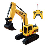 Brinquedo Máquina Escavadeira Metal Recarregável C Controle