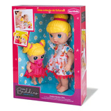 Brinquedo Menina Conjunto Boneca Buddie Mamãe Filhinha Loira