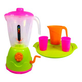 Brinquedo Meninas Liquidificador Com Bandeja Copos E Jarra