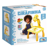 Brinquedo Mesa De Desenho Projetor Girafinha Com Canetinhas