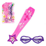 Brinquedo Microfone Óculos Infantil Com Luz E Som Menina