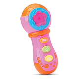 Brinquedo Microfone Para Bebês Várias Cores C Som E Luz