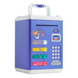 Brinquedo Mini Cofre Eletrônico Digital Senha 4 Dígitos Azul