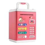 Brinquedo Mini Cofre Eletrônico Digital Senha 4 Dígitos Rosa