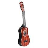 Brinquedo Mini Violão Infantil Com Cordas De Aço E Palheta Vermelho