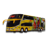 Brinquedo Miniatura Ônibus Viação Eucatur Amarelo
