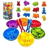 Brinquedo Montessori Educativo Animais De Silicone Classificação Das Cores Montessori Conjunto De Contagem Animal Brinquedo Colorido Educacional Criativo Animais