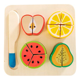Brinquedo Montessori Em Madeira Frutas Legumes Com Velcro