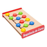 Brinquedo Montessori Sequência Cores De Madeira Educativo