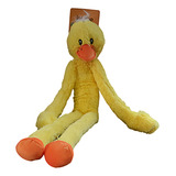 Brinquedo Mordedor Grande E Interativo De Pelúcia Long Leg Pato Para Cães Jambo Pet Cor Amarelo