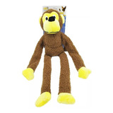 Brinquedo Mordedor Pelúcia Macaco Grande Com Apito 46 Cm Pet