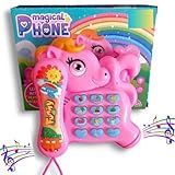 Brinquedo Musical Bebe TELEFONE ABELHA UNICORNIO Infantil Kids Com Luz E Som MUSICAS Piano BANDINHA Didático Educativo Interativo TELEFONINHO ANIMAIS CELULAR TECLADO 12 Teclas UNICORNIO