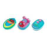 Brinquedo Para Banho 3 Barquinhos Navio Super Macio Colorido